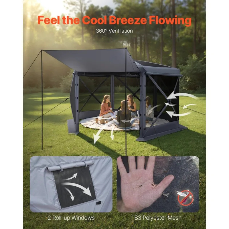 12x12ft 6 Sided Up Screen Gaze - Screen Top Mesh recension och pris