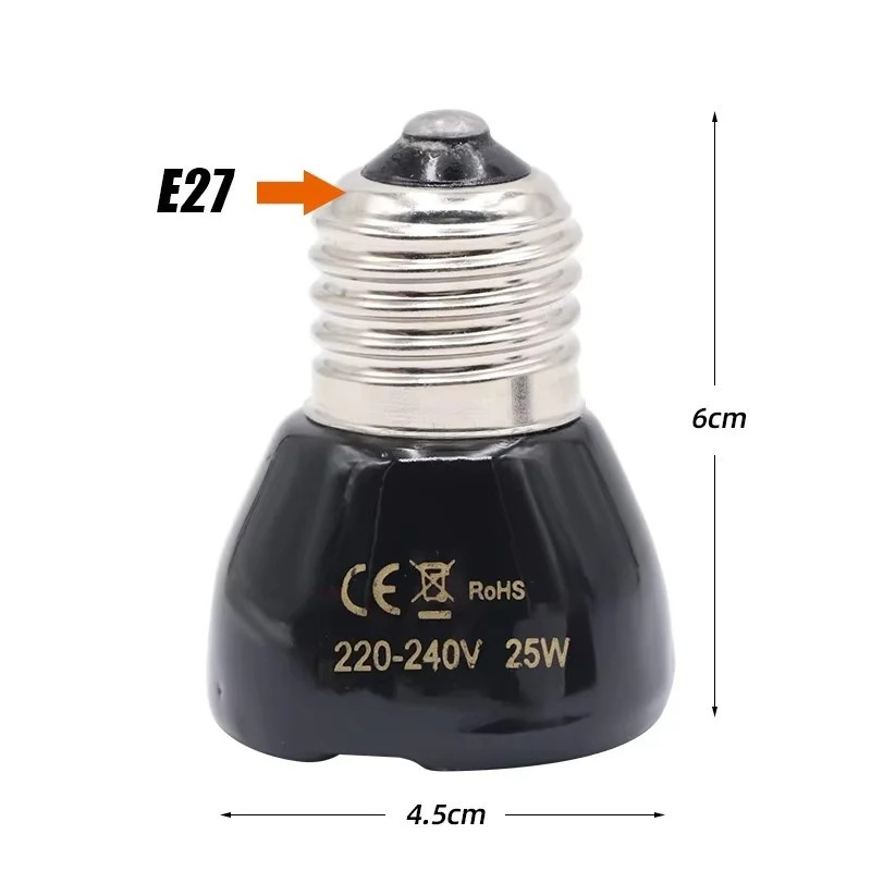 25/50/75/100W E27 Black Infrar - Ceramic Heat Emitter recension och pris