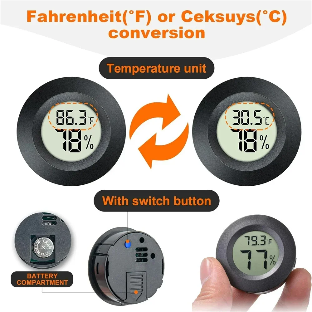 Mini Round Digital Thermometer - Digital Hygrometer Probe recension och pris