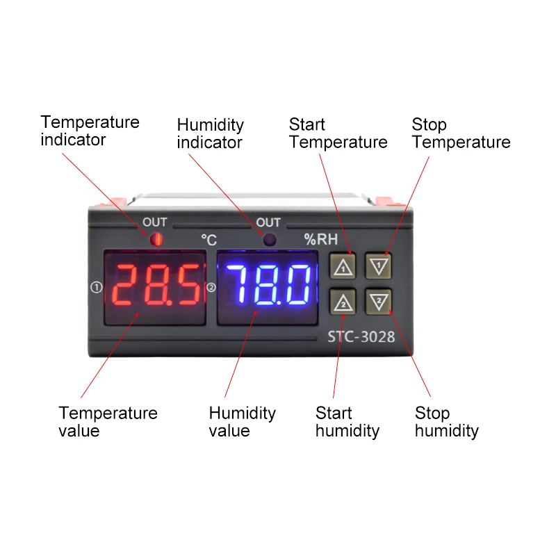 STC-3028 LED Digital Thermosta - Digital Hygrometer Probe recension och pris