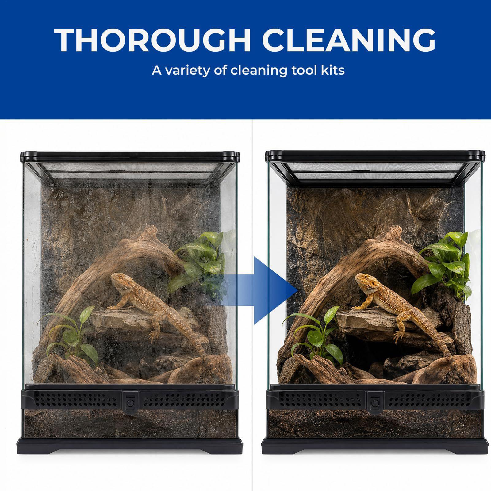 Reptile Tank Cleaning Kit With - Feeding Tong Stainless recension och pris