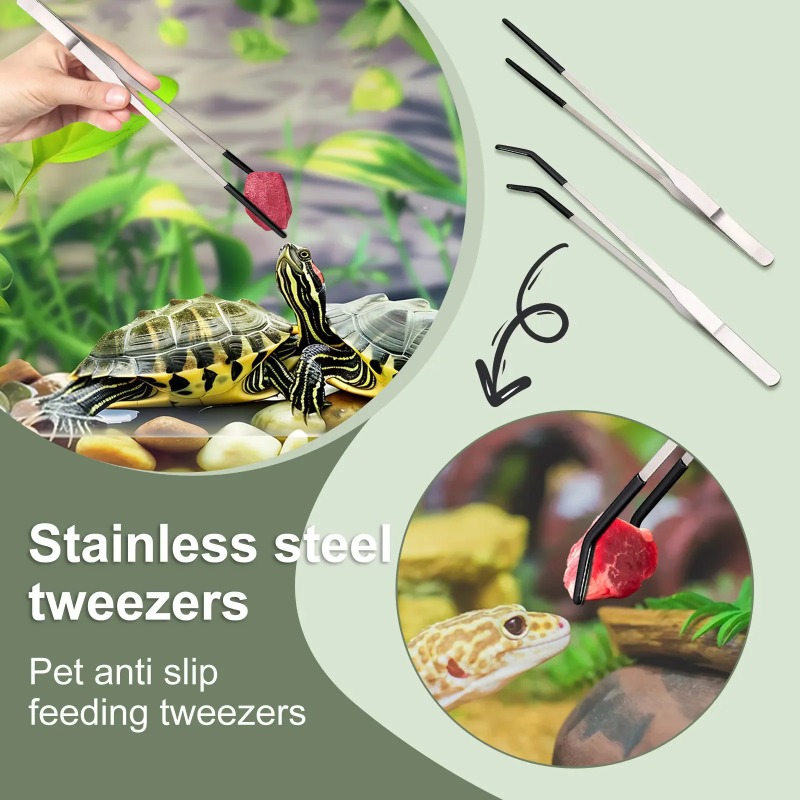 2Pcs Stainless Steel Tweezers  - Feeding Tong Stainless recension och pris