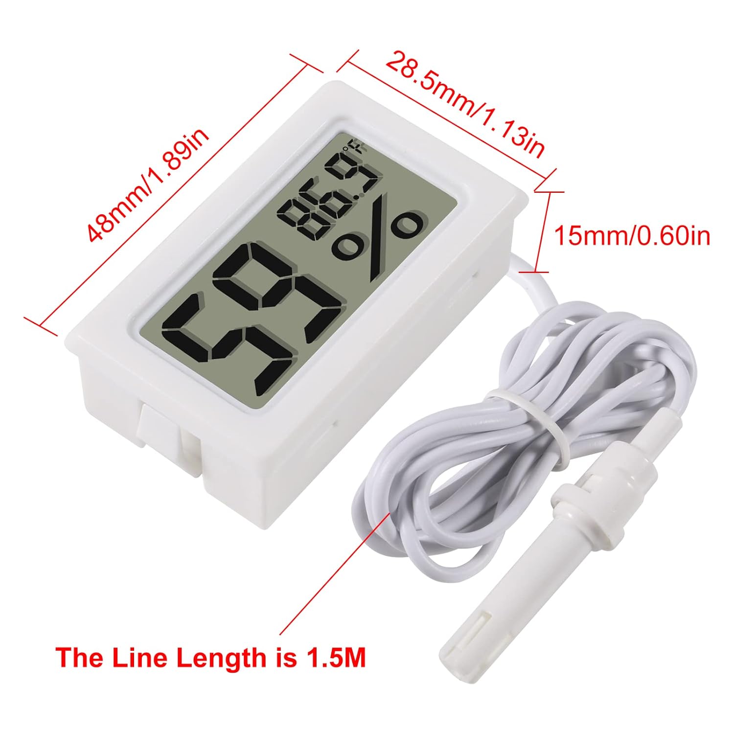 2pcs Mini Digital Hygrometer T - Digital Hygrometer Probe recension och pris